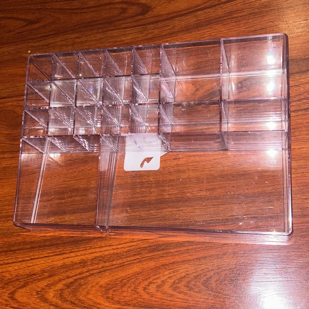 Made By Design XL Clear Acrylic Mixed Cosmetic Organizer 8”x 2.90”x 12.80”